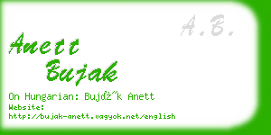 anett bujak business card